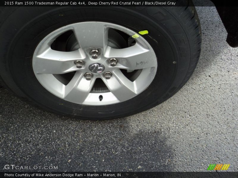 Deep Cherry Red Crystal Pearl / Black/Diesel Gray 2015 Ram 1500 Tradesman Regular Cab 4x4