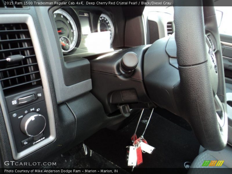 Deep Cherry Red Crystal Pearl / Black/Diesel Gray 2015 Ram 1500 Tradesman Regular Cab 4x4