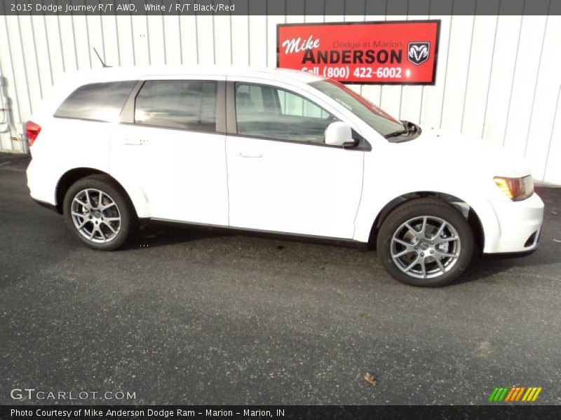 White / R/T Black/Red 2015 Dodge Journey R/T AWD