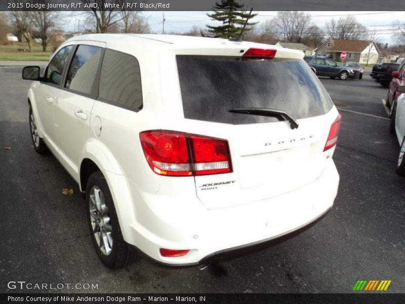 White / R/T Black/Red 2015 Dodge Journey R/T AWD