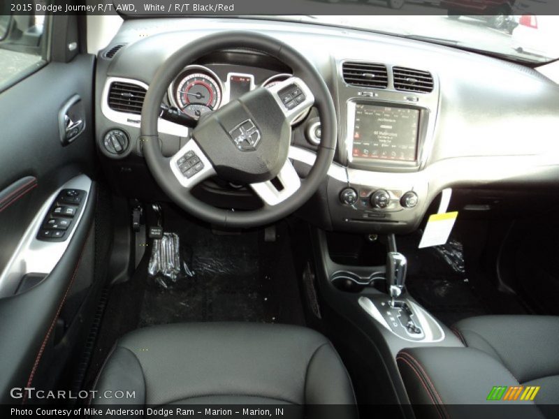 White / R/T Black/Red 2015 Dodge Journey R/T AWD
