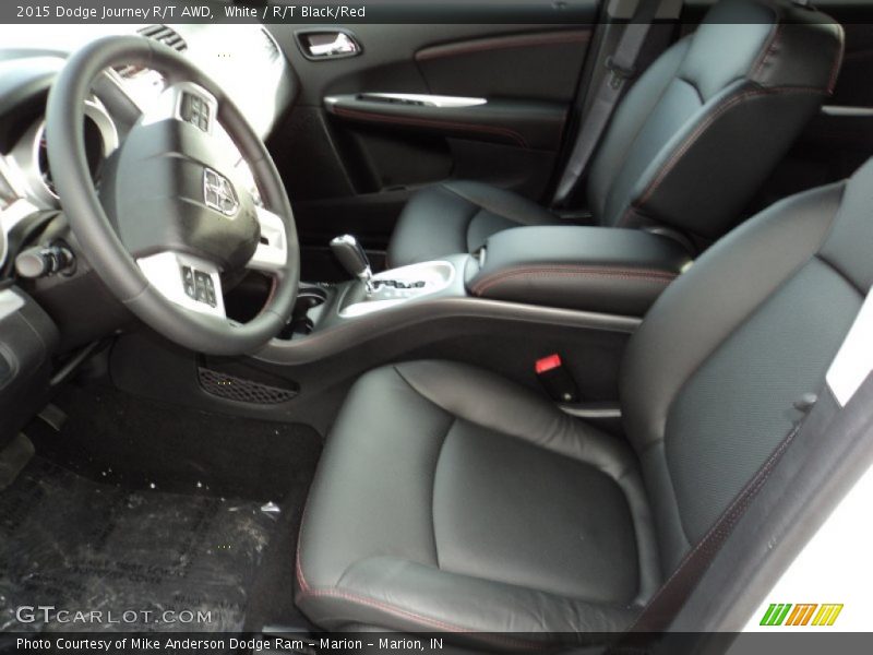 White / R/T Black/Red 2015 Dodge Journey R/T AWD