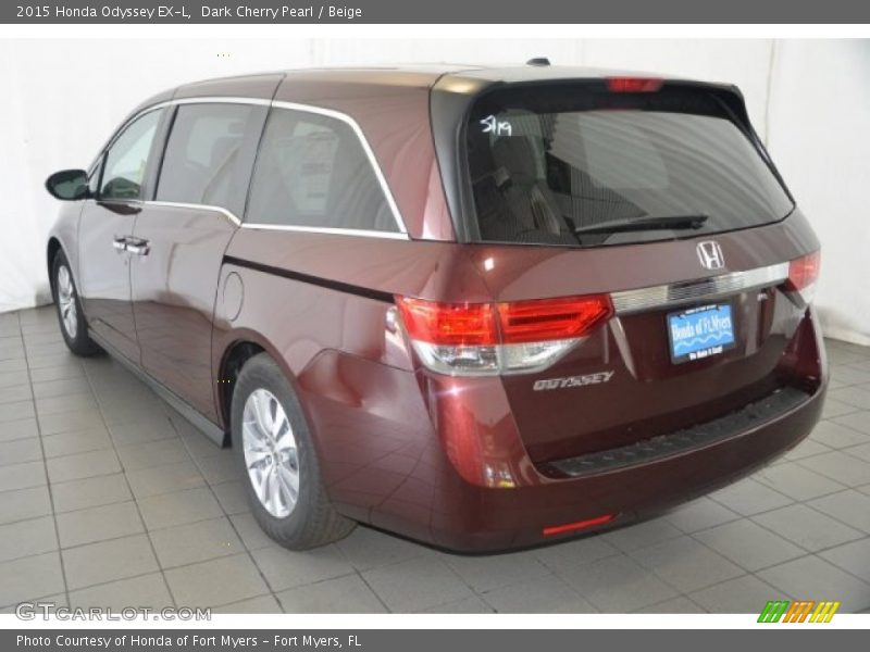 Dark Cherry Pearl / Beige 2015 Honda Odyssey EX-L