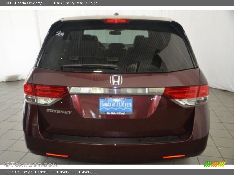 Dark Cherry Pearl / Beige 2015 Honda Odyssey EX-L