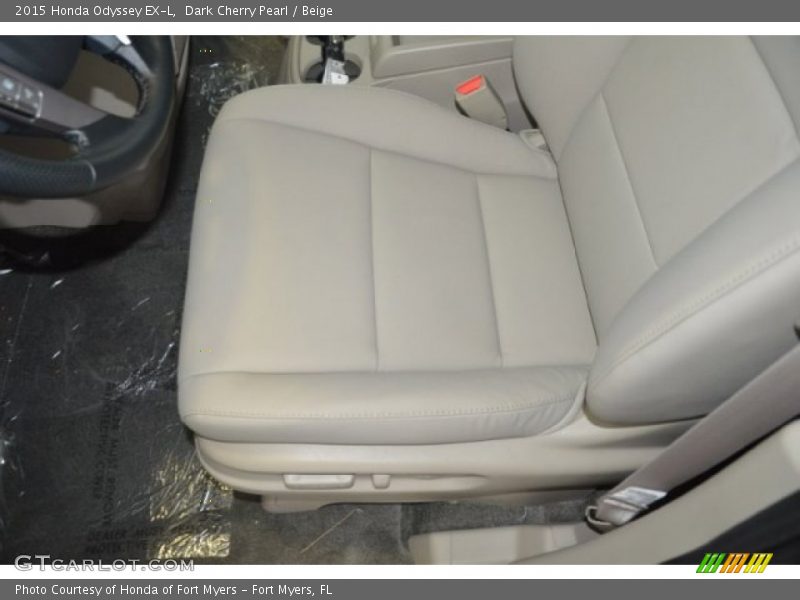 Dark Cherry Pearl / Beige 2015 Honda Odyssey EX-L