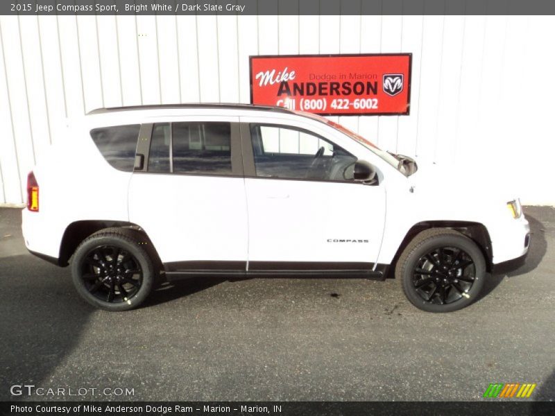 Bright White / Dark Slate Gray 2015 Jeep Compass Sport
