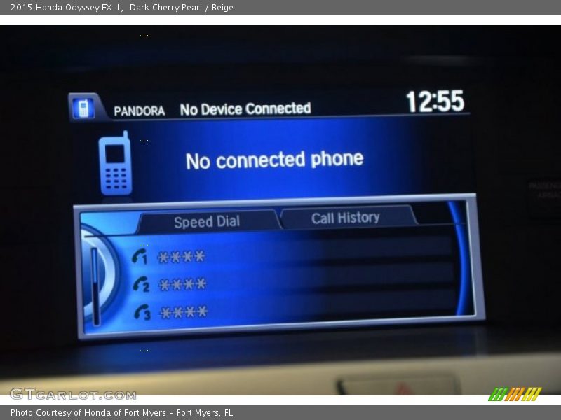 Dark Cherry Pearl / Beige 2015 Honda Odyssey EX-L