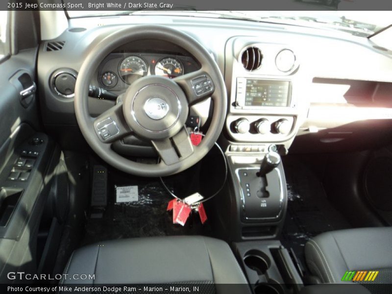 Bright White / Dark Slate Gray 2015 Jeep Compass Sport