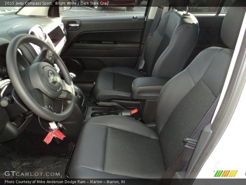 Bright White / Dark Slate Gray 2015 Jeep Compass Sport