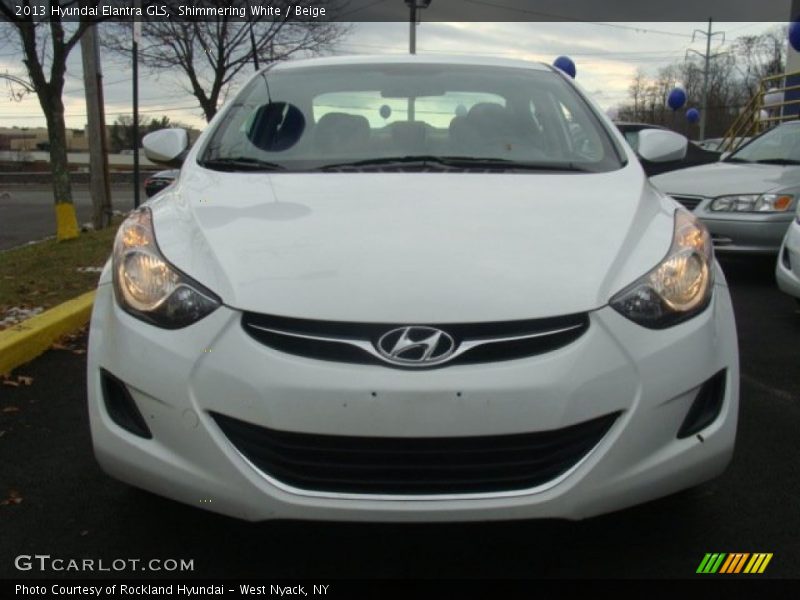 Shimmering White / Beige 2013 Hyundai Elantra GLS