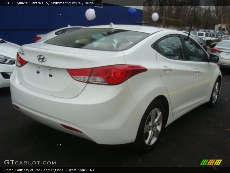 Shimmering White / Beige 2013 Hyundai Elantra GLS