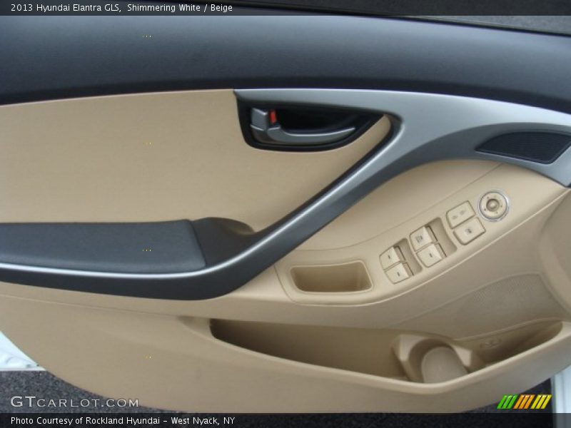 Shimmering White / Beige 2013 Hyundai Elantra GLS