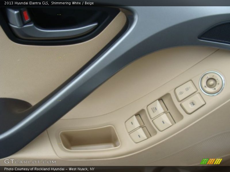 Shimmering White / Beige 2013 Hyundai Elantra GLS