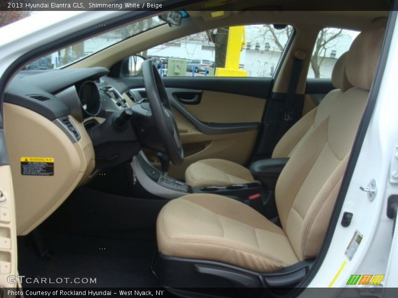 Shimmering White / Beige 2013 Hyundai Elantra GLS