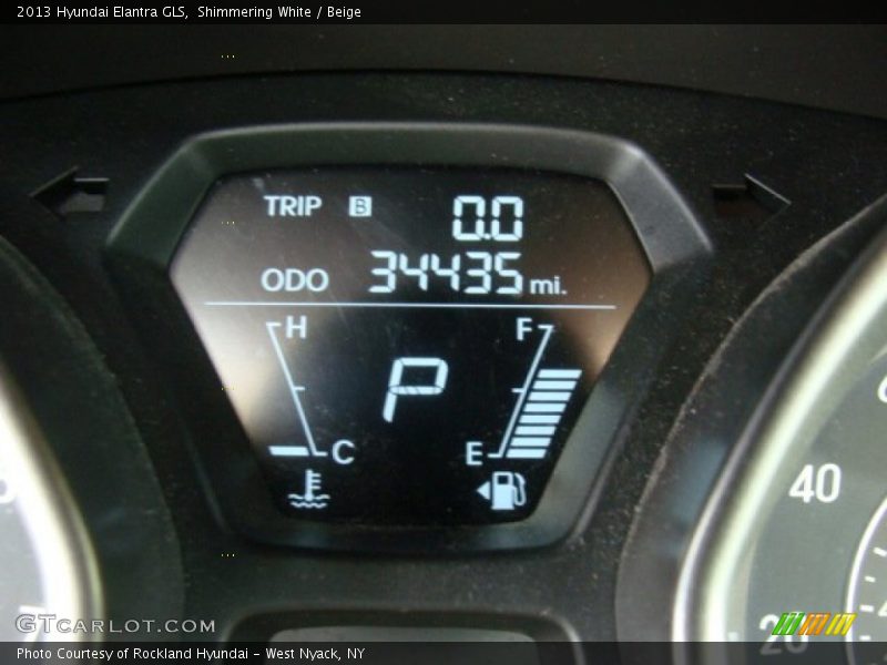 Shimmering White / Beige 2013 Hyundai Elantra GLS