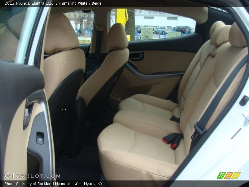 Shimmering White / Beige 2013 Hyundai Elantra GLS