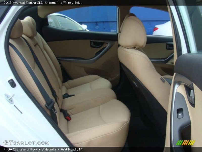 Shimmering White / Beige 2013 Hyundai Elantra GLS