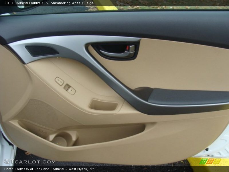 Shimmering White / Beige 2013 Hyundai Elantra GLS