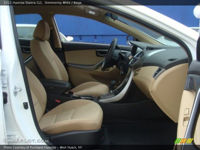 Shimmering White / Beige 2013 Hyundai Elantra GLS