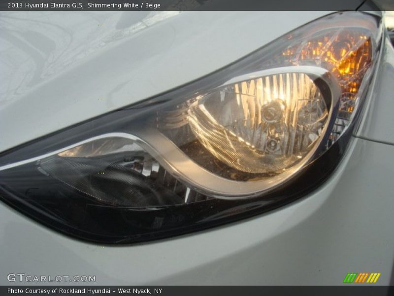Shimmering White / Beige 2013 Hyundai Elantra GLS