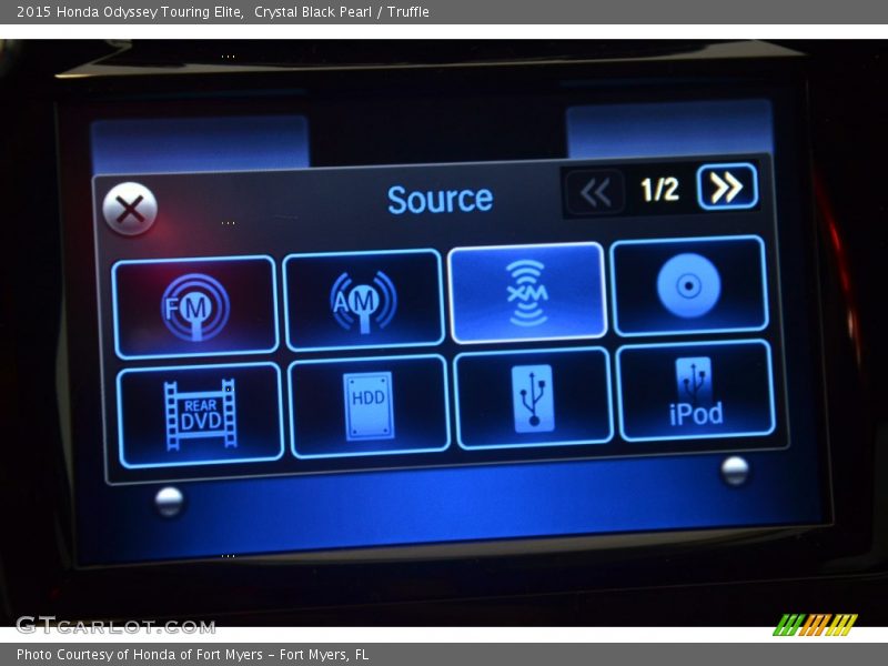 Crystal Black Pearl / Truffle 2015 Honda Odyssey Touring Elite