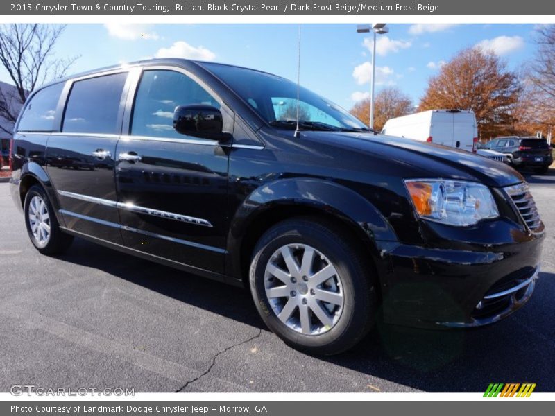 Brilliant Black Crystal Pearl / Dark Frost Beige/Medium Frost Beige 2015 Chrysler Town & Country Touring