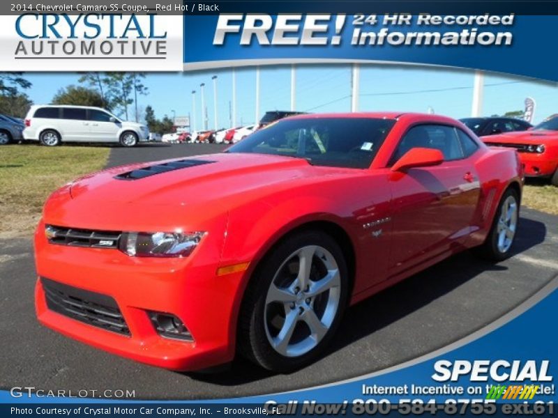 Red Hot / Black 2014 Chevrolet Camaro SS Coupe
