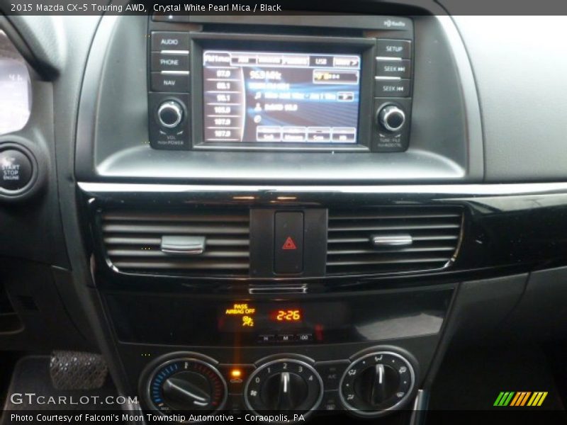 Crystal White Pearl Mica / Black 2015 Mazda CX-5 Touring AWD