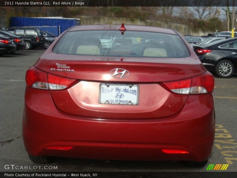 Red Allure / Beige 2012 Hyundai Elantra GLS