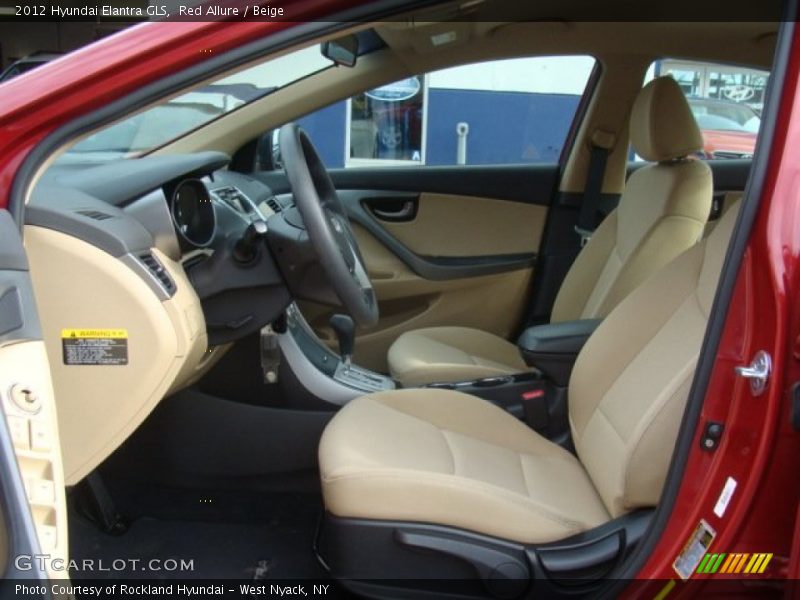 Red Allure / Beige 2012 Hyundai Elantra GLS