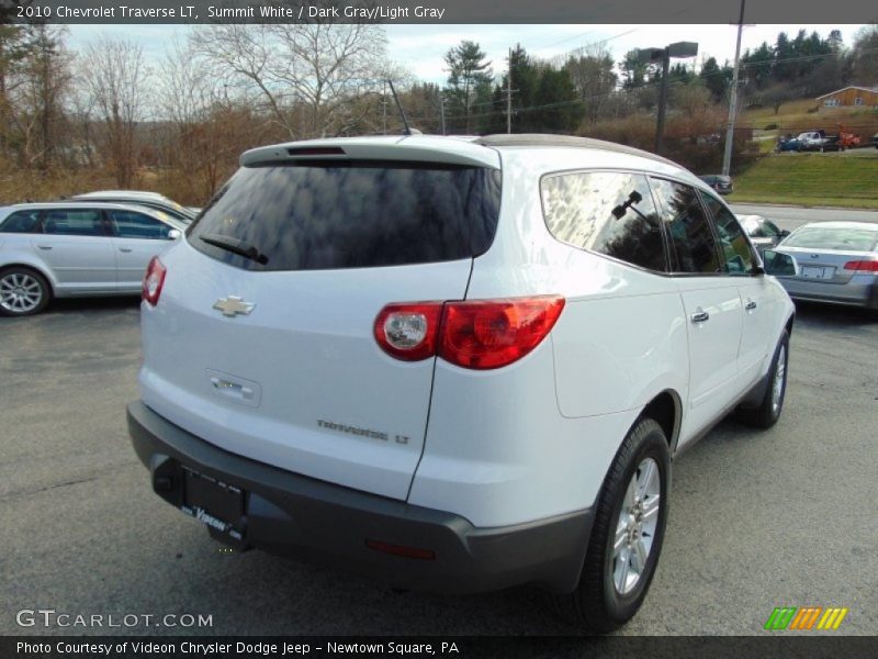 Summit White / Dark Gray/Light Gray 2010 Chevrolet Traverse LT