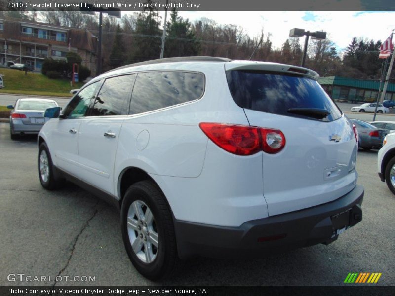 Summit White / Dark Gray/Light Gray 2010 Chevrolet Traverse LT