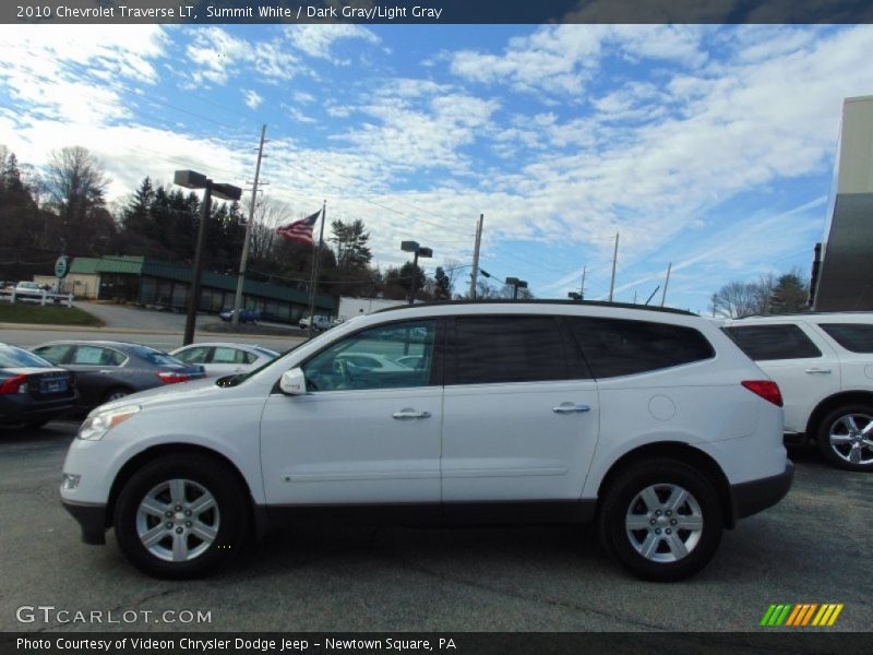 Summit White / Dark Gray/Light Gray 2010 Chevrolet Traverse LT