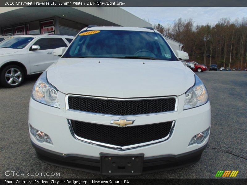 Summit White / Dark Gray/Light Gray 2010 Chevrolet Traverse LT