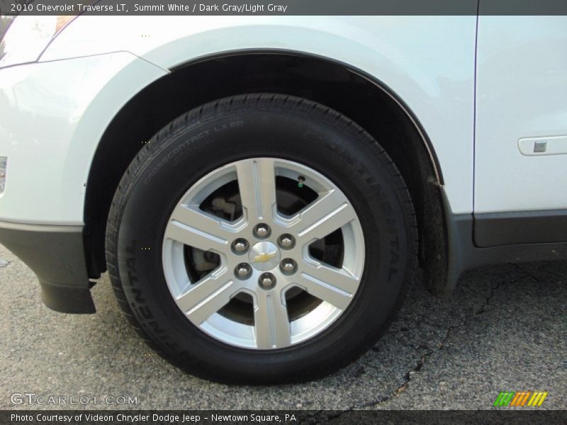 Summit White / Dark Gray/Light Gray 2010 Chevrolet Traverse LT