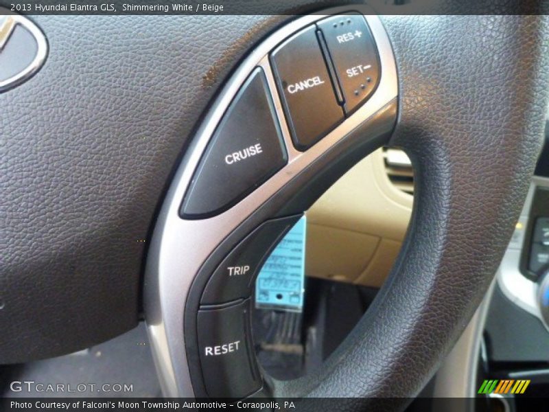 Shimmering White / Beige 2013 Hyundai Elantra GLS
