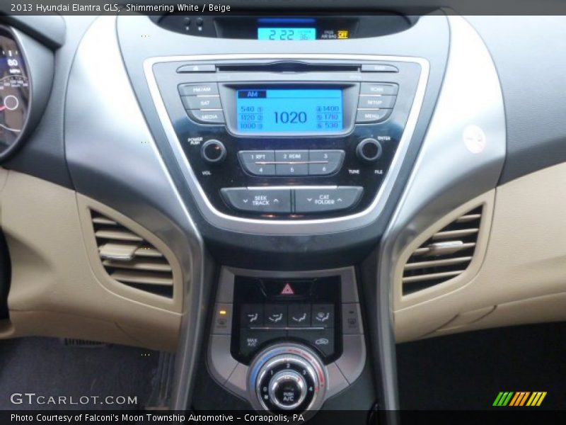 Shimmering White / Beige 2013 Hyundai Elantra GLS