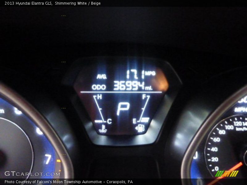 Shimmering White / Beige 2013 Hyundai Elantra GLS
