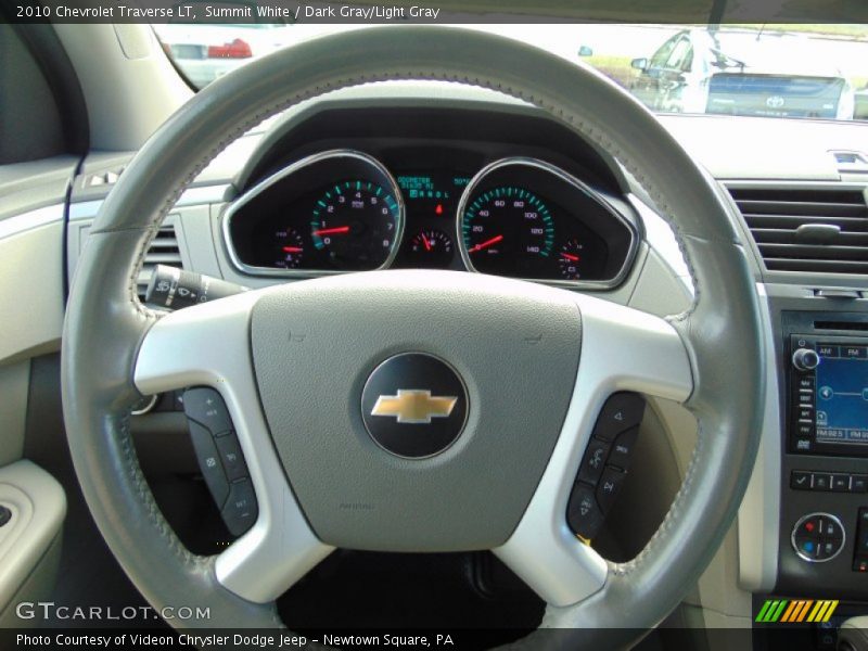 Summit White / Dark Gray/Light Gray 2010 Chevrolet Traverse LT
