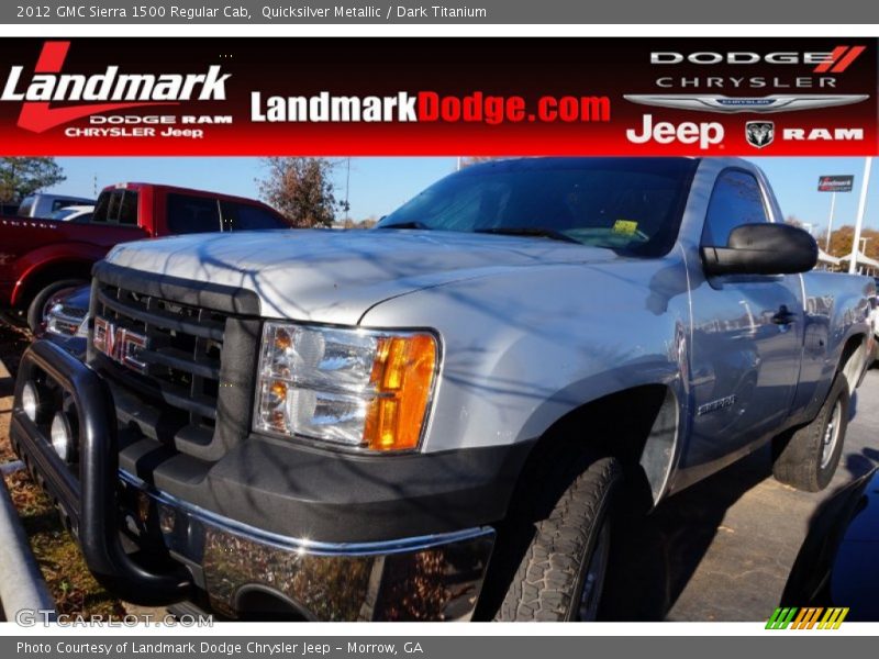 Quicksilver Metallic / Dark Titanium 2012 GMC Sierra 1500 Regular Cab