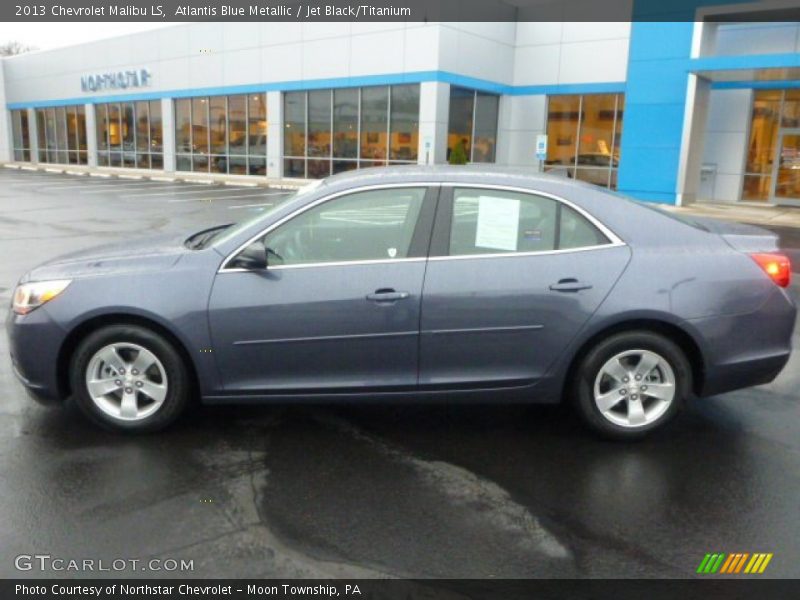 Atlantis Blue Metallic / Jet Black/Titanium 2013 Chevrolet Malibu LS