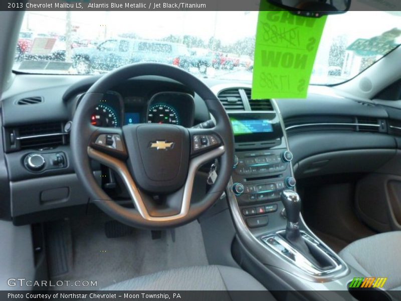 Atlantis Blue Metallic / Jet Black/Titanium 2013 Chevrolet Malibu LS