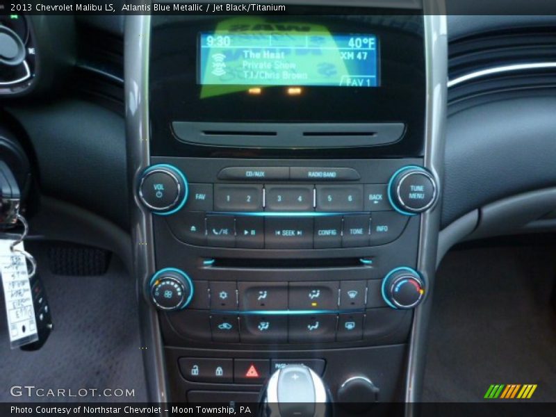 Atlantis Blue Metallic / Jet Black/Titanium 2013 Chevrolet Malibu LS