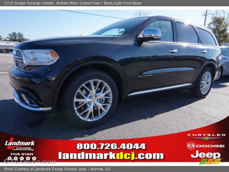 Brilliant Black Crystal Pearl / Black/Light Frost Beige 2015 Dodge Durango Citadel