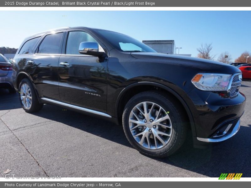 Brilliant Black Crystal Pearl / Black/Light Frost Beige 2015 Dodge Durango Citadel