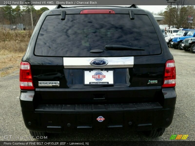 Ebony Black / Charcoal Black 2012 Ford Escape Limited V6 4WD