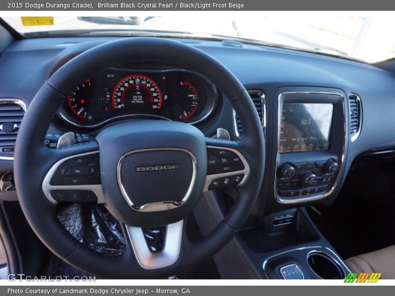 Brilliant Black Crystal Pearl / Black/Light Frost Beige 2015 Dodge Durango Citadel