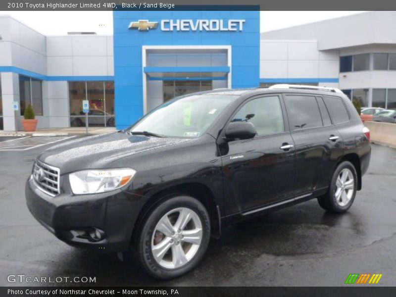 Black / Sand Beige 2010 Toyota Highlander Limited 4WD