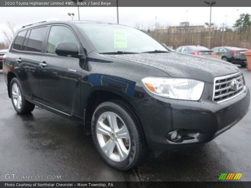 Black / Sand Beige 2010 Toyota Highlander Limited 4WD