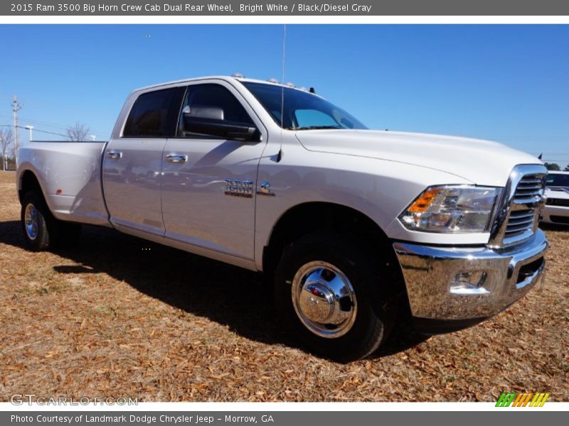 Bright White / Black/Diesel Gray 2015 Ram 3500 Big Horn Crew Cab Dual Rear Wheel